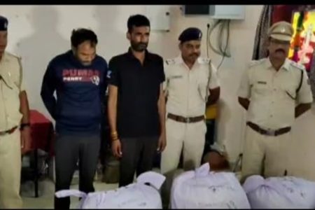 Two accused arrested with 2 quintals of 10 kg ganja and truck seized.