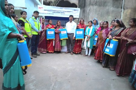 AM/NS India empowering farmers with distribution of Manual Spray Pumps