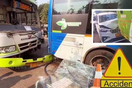 Another series of accidents in Bhubaneswar, Mo bus hits another Mo Bus